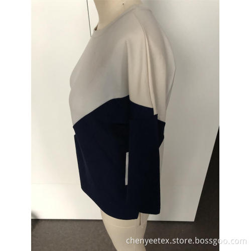 Spliced three-color short sleeve coats